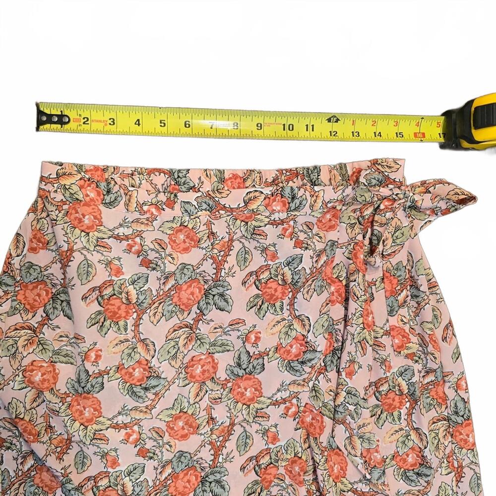 Max Studio Bohemian style Floral Wrap Skirt with Ruffle Hem Size Large - Picture 5 of 8